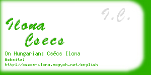 ilona csecs business card